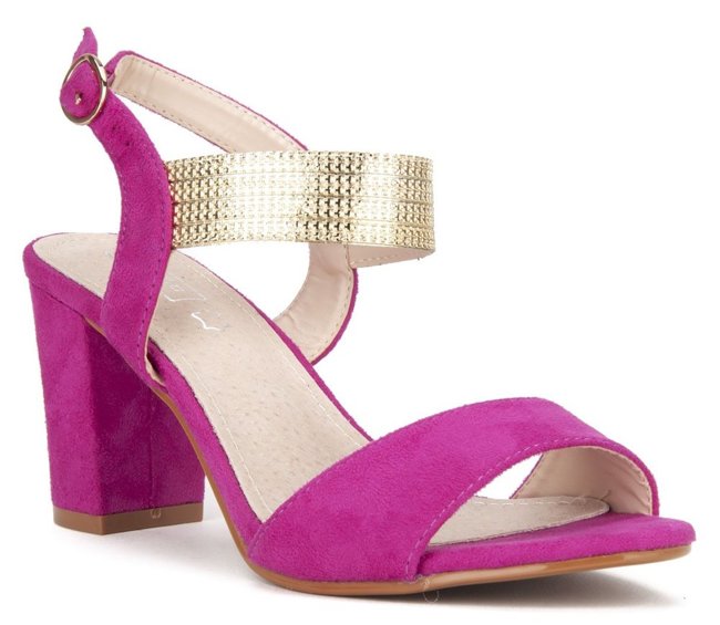 Ružové sandále na vysokom podpätku Filippo DS817/20 FH
